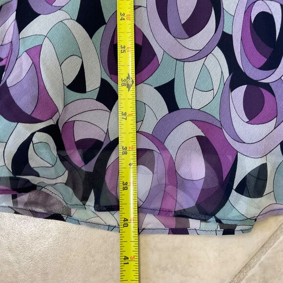 VTG. LAUNDRY Shelli Segal Fairy silk slip Dress Women's 6 purple artsy w pin - Picture 8 of 11